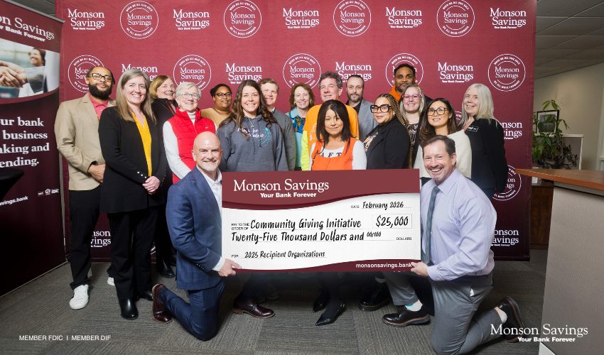 Monson Savings Bank Celebrates Local Nonprofits at Community Giving Initiative Reception, Donating $25,000