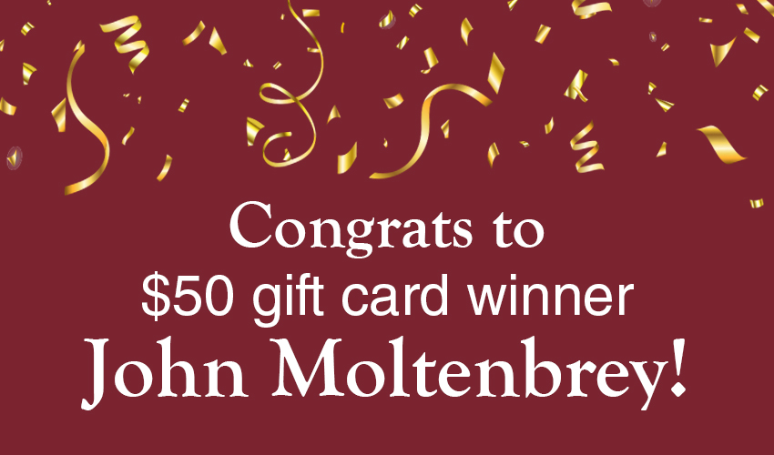 Monson Savings Bank Announces John Moltenbrey as the $50 Gift Card Winner to Tudor House Discount Liquors