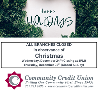 Christmas Eve & Christmas Holiday Closures