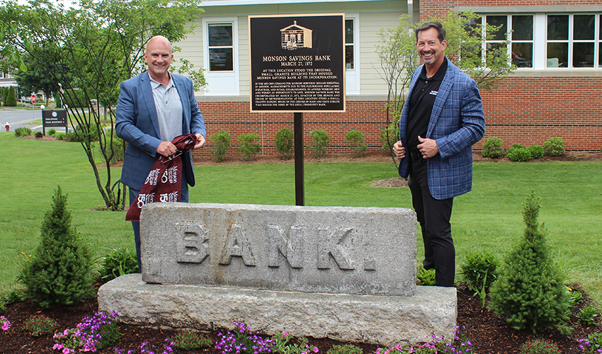 Monson Savings Bank Historical Marker is Unveiled for 150th Anniversary