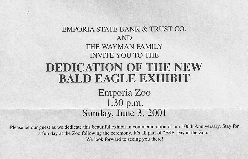 Image illustrating 2001 Emporia State Bank & Trust celebrates 100th birthday