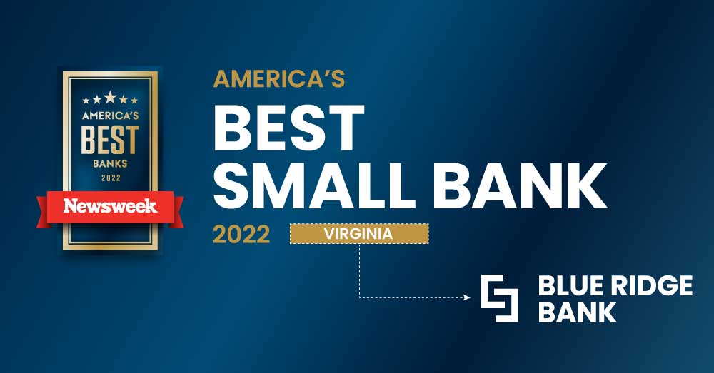 Blue Ridge Bank Named One of America's Best Banks by Newsweek