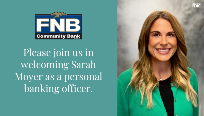 FNB Community Bank Welcomes Sarah Moyer as Personal Banking Officer