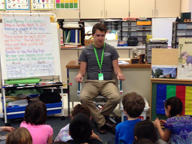 Employee Teaching Kids