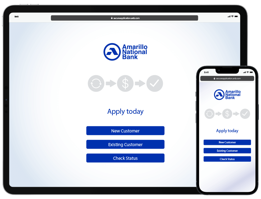Online Account Opening in 3 Steps graphic