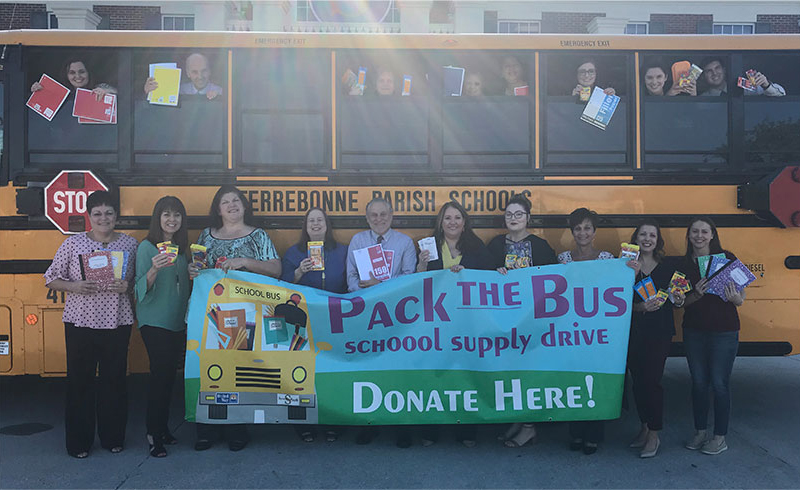 Pack the Bus Synergy Bank Houma, LA Thibodaux, LA
