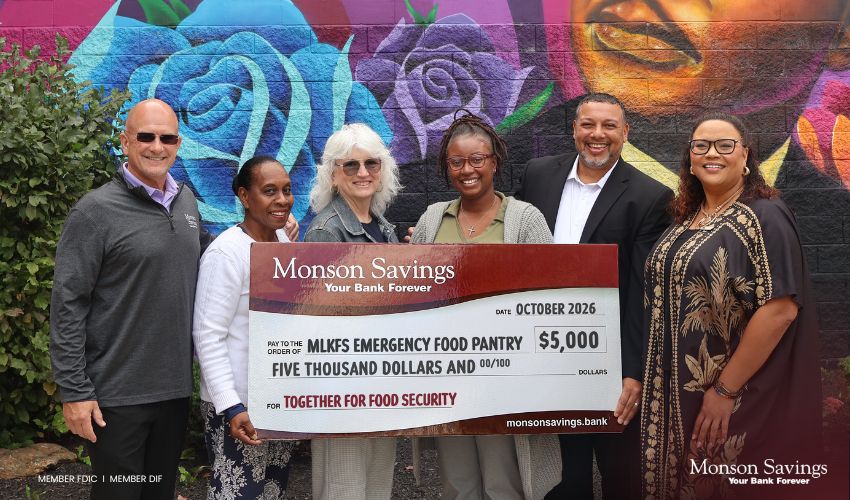 Monson Savings Bank Donates $5,000 to Martin Luther King Jr. Family Services Food Pantry