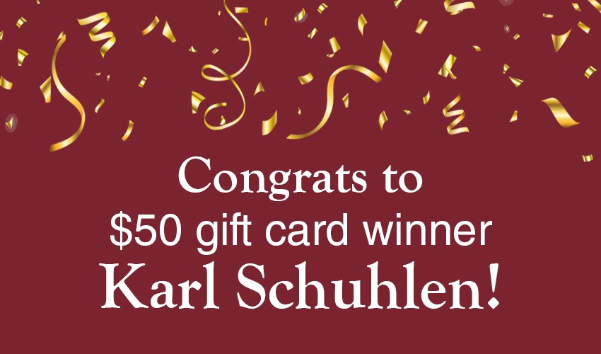 Monson Savings Bank Announces Karl Schuhlen as the $50 Gift Card Winner to Shelburne Falls Coffee Roasters