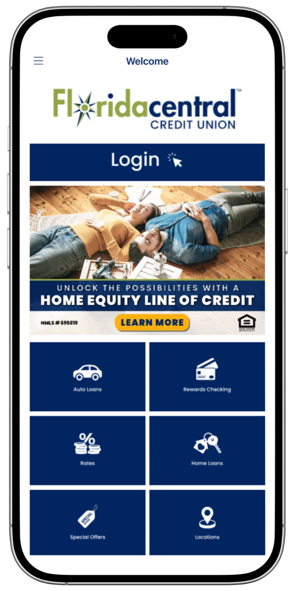Mobile banking screenshot