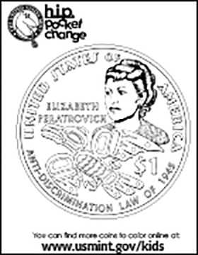 Coloring Sheet - Native American $1 Coin